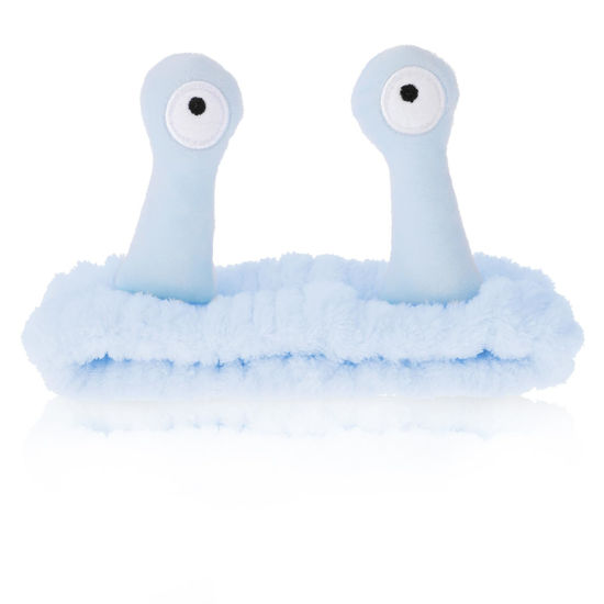 Picture of Molain Snail Headband, Face Wash Headband, Spa Hair Bands Makeup Headbands Women Cartoon Cute Coral Fleece Elastic Headband Creative Hair Accessories for Washing Face Shower Sports Beauty Skincare