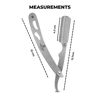 Picture of The Cut- Factory- Straight Razor with 100 Pack Platinum Treat Single Blade Razors for Men- Professional Barber Straight Edge Razor for Close Shaving 100 Percent Stainless Steel-Silver
