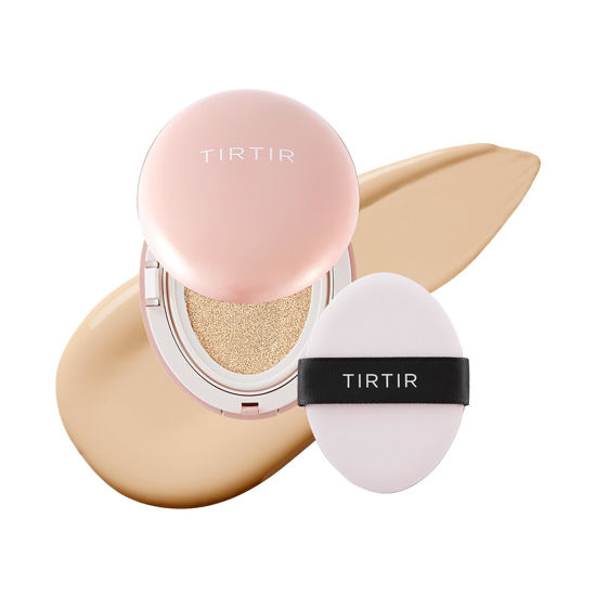 Picture of [*Mini Size*] TIRTIR All Cover Pink Cushion | Korean Cushion Foundation, (#17W French Vanilla, 0.15 Fl Oz)