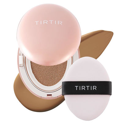 Picture of TIRTIR Mask Fit All Cover Pink Cushion Foundation | High coverage, Velvety Matte Finish, Lightweight, Flawless, Corrects Redness, Korean Cushion (#35N Walnut, Full Size, 0.63 Fl Oz)