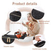 Picture of ALEXTINA Travel Makeup Bag,Large Capacity Vegan Leather Cosmetic Bags for Women,Waterproof Portable Pouch Open Flat Toiletry Bag Make up Organizer with Fixed Divider