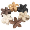 Picture of Sisiaipu Hawaiian Plumeria Flower Claw Hair Clips - 6 Pcs Large for Thick Hair and Thin for Beach, Hair Accessories for Women and Girls - Khaki