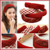 Picture of Fashion Headbands Set - 5pcs Red Wide Pearl Rhinestone Padded Hair Accessories for Women, Mothers Day, Valentine's Day, Christmas