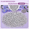 Picture of 2000PCS SS20/5mm Crystal Rhinestones (Clear), Bedazzling Flatback Glass Rhinestones for Crafting DIY Nail Art Makeup Decoration, Gems Diomand Charms for Tumbler Shoes Clothing Mug