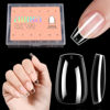 Picture of AILLSA Clear Coffin Nail Tips 504pcs Short Gel Nail Tips Soft Full Cover False Nail Tips Pre-shaped Press on Nail Tips for Extensions Gel DIY Salon Art 12 Sizes