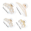 Picture of Mehayi 4 PCS Large Pearl Hair Claw Clips for Women Girls, Hair Barrette Clamps for Thick Thin Hair, Fashion Hair Accessories Headwear Styling Tools for Party Wedding