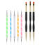 Picture of FULINJOY 5PCS Dotting Pens with 3 PCS Nail Painting Brushes, Double Ended Brush and Dotting Tool Kit, Nail Art Design Tools