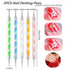 Picture of FULINJOY 5PCS Dotting Pens with 3 PCS Nail Painting Brushes, Double Ended Brush and Dotting Tool Kit, Nail Art Design Tools