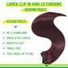 Picture of LORIEN Clip in Hair Extensions Real Human Hair, 22 Inch 110g, 99J Burgundy, Clip in 100% Brazilian Remy Human Hair Extensions 8pcs Per Set with 18 Clips Double Weft
