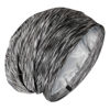 Picture of Silky Satin Lined Bonnet Sleep Cap - Adjustable Stay on All Night Hair Wrap Cover Slouchy Beanie for Curly Hair Protection for Women and Men - Heather Black