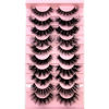 Picture of HBZGTLAD Soft Mink Eyelashes 3D Curl Winged End Eye Elongated Fake Lashes Thick Handmade Natural False Eyelash Messy Cross Lash Wholesale (MX-3)