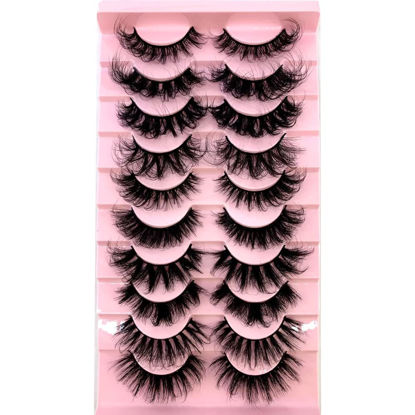 Picture of HBZGTLAD Soft Mink Eyelashes 3D Curl Winged End Eye Elongated Fake Lashes Thick Handmade Natural False Eyelash Messy Cross Lash Wholesale (MX-3)