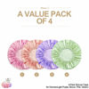 Picture of Shower Cap for Women Reusable Extra Large Shower Caps for Men Satin Double Layer EVA Waterproof Long Hair Caps(Light Purple, Brown, Pink, Green 4 Pack)