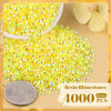 Picture of 4000PCS 4mm Resin Jelly Rhinestones in Bulk (Lemon Yellow AB), Bedazzling Flatback Crystals Rhinestones for Crafting DIY Nail Decoration, Gems Diomand Charms for Tumbler Shoes Clothing Fabric
