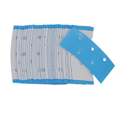 Picture of Wig Tape Strips 36pcs Double Sided Waterproof Lace Wigs Adhesive Tape for Lace Wig Toupee (Blue with Hole)