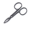 Picture of Motanar 2 Pieces Tweezers Scissor Handle Straight Tip Scissor Shaped Eyebrows Tweezers for Hair Plucker Remover Facial Hair Eyebrows Care (Black)
