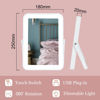 Picture of YEKKOPT Rechargeable Vanity Mirror with Lights,Desk Makeup Mirror with Lights,Portable Travel Mirror for Makeup Desk ＆ Dressing Room,3 Color Lighting, Dimmable Touch Screen