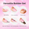 Picture of MelodySusie Builder Nail Base Gel Milky Pink Builder Gel for Nails Thickening, Soak Off UV Gel,Extension Gel Rhinestone Nail Glue Gel in a Bottle for Nail Art Design Gift for Women-015