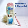 Picture of Softsoap Moisturizing Body Wash and Shave Gel, Rich Coconut Scent, 20 fl oz Bottle (Pack of 4)