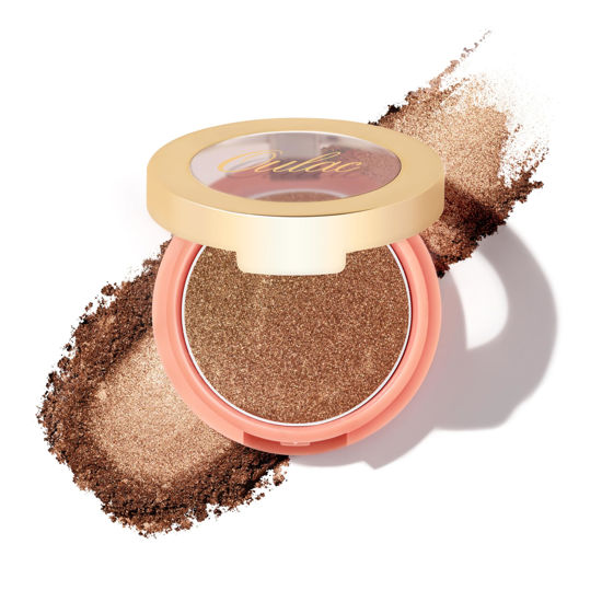 Picture of Oulac Blush for Black Girl Cheeks Highlighter |Creamy Texture Powdery Blush|Tanning Color Finish| High Pigmented&Buildable/Blendable | Vegan & Cruelty-Free| 4.8g F04 Goddess
