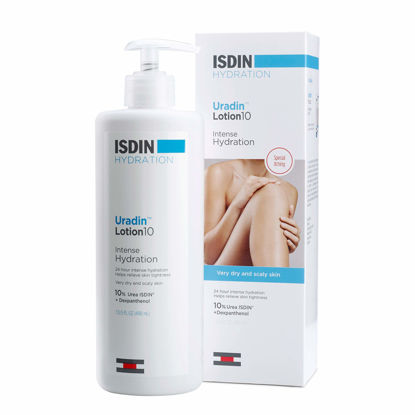 Picture of ISDIN Body Lotion Uradin10, 24 Hour Intense Hydration, 10% Urea, Fast Absorbing, Dermatologically Tested, 13.5 Fl Oz