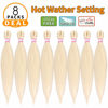 Picture of Blonde Braiding Hair Pre Stretched 20 Inch 8 Packs Braiding Hair Extensions for Crochet Box Braids Twists Locs Hair Itch Free Soft Yaki Texture Hot Water Setting (20inch,#613)