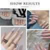 Picture of 2 Pcs White Pearl Chrome Nail Powder,Mirror Effect Aurora Magic Pearlescent Nail Jewelry Glitter Holographic Pigment Symphony Mermaid Pearl Neon Ice Aurora Dust Nail Powder,DIY Nail Art Decorations