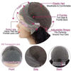 Picture of 13x4 Lace Front Wigs Human Hair Pre Plucked 180% Density Brazilian Wet and Wavy Human Hair Wigs for Black Women Glueless Curly Lace Frontal Wigs Human Hair Natural Color (12 Inch)