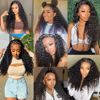 Picture of 13x4 Lace Front Wigs Human Hair Pre Plucked 180% Density Brazilian Wet and Wavy Human Hair Wigs for Black Women Glueless Curly Lace Frontal Wigs Human Hair Natural Color (12 Inch)