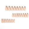 Picture of DANMANR Long Press on Nails Square French Fake Nails Full Cover Nude Acrylic False Nails for Women and Girls 24PCS (Gold Shiny)