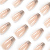 Picture of DANMANR Long Press on Nails Square French Fake Nails Full Cover Nude Acrylic False Nails for Women and Girls 24PCS (Gold Shiny)