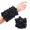 Picture of CEELGON Black Satin Silk Scrunchies for hair Big Scrunchies Satin Packs for Hair Scrunchies 10 Pack (Black)