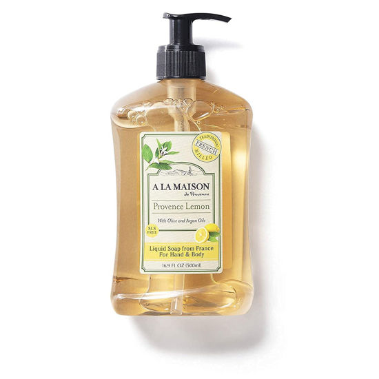 Picture of A LA MAISON French Liquid Hand Soap, Provence Lemon - Natural Hand Wash Made with Essential Oils - Biodegradable, Plant-Based, Vegan, Cruelty-Free, Alcohol & Paraben Free (16.9 oz, 1 Pack)