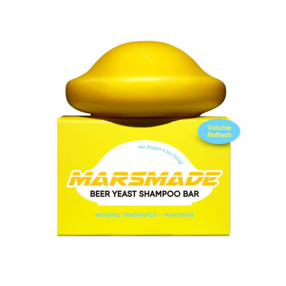 Picture of MARS MADE Beer Yeast Shampoo Bar 2.0 - Hydrating & Moisturizing Natural Hair Soap Bar Shampoo for Hair Volume & Scalp Nourishment - Bathing Soap Solid Shampoo for All Hair Types (120g, 4.23oz)