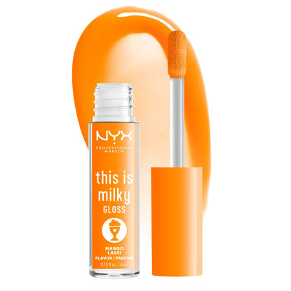 Picture of NYX PROFESSIONAL MAKEUP This Is Milky Gloss, Lip Gloss with 12 Hour Hydration, Vegan - Mango Lassi (Orange Cream)