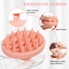 Picture of Meartchy Silicone Scalp Massager, Scalp Scrubber for Hair Growth with Soft Bristles, Scalp Exfoliator Brush Dandruff Removal Shampoo Brush for Wet Dry Scalp Care (Pale Pink)