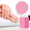 Picture of MAQIHAN 1200 Lint Free Nail Wipes - Pink Acetone Nail Polish Remover Wipes Lint Free Nail Wipes Pads Gel Nails No Lint Nail Glue Wipes Eyelash Extensions Toallitas Para Uñas Sin Pelusa Nail Supplies