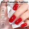 Picture of TOMICCA Red Gel Nail Polish, 1 Pcs Ruby Red Gel Polish Soak Off UV Red Nail Polish Gel, Long Lasting Gel Polish Red Color Nail Art DIY Manicure Salon