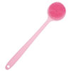 Picture of DNC Soft Silicone Back Scrubber Shower Bath Body Brush with Long Handle (Pink)