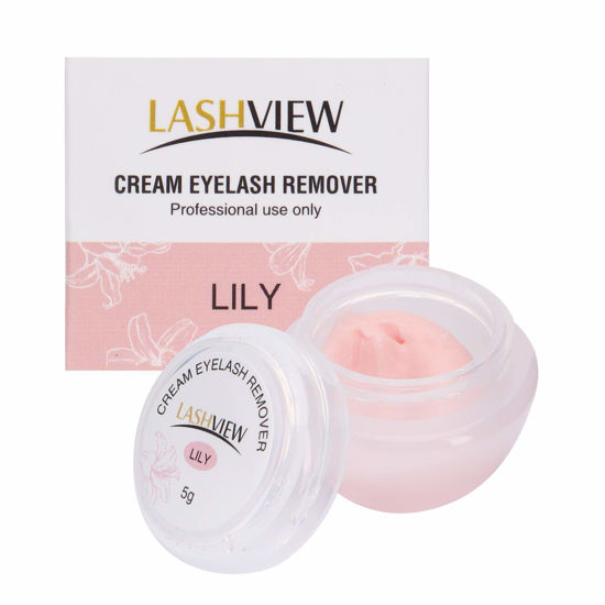 Picture of LASHVIEW Eyelash Extension Remover Cream, Special LILY Flavor Cream, Lash Extension Remover Cream Professional Eyelash Extensions Remover for Salon,5g