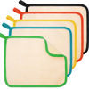Picture of Tatuo 5 Pcs Exfoliating Face and Body Wash Cloths Towel Weave Bath Cloth Exfoliating Scrub Cloth Massage Bath Cloth for Women and Men, 10.63 x 9.05 Inch (Black Green Orange Blue Yellow Edge)