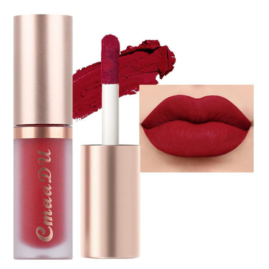 Picture of evpct 1Pcs Sexy Red Matte Liquid Lipstick Lip Gloss Glossy Set for Black Women 24 Hour Silky Velvet Lipstick labiales matte larga duracion mate 24 horas originales 11#