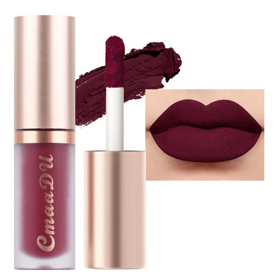Picture of evpct 6Pcs Plum Purple Silky Velvet Matte Liquid Lipstick Lip Gloss Set for Women Long Lasting 24 Hours Color Stay Lipstick labiales matte larga duracion mate 24 horas originales 07#