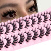 Picture of False Eyelashes Manga Lashes 10 Pairs False Eyelashes Japanese Style D Curl Anime Lashes Natural Cosplay Lashes Natural Look 15 MM Wispy Faux Mink Lashes Full Strip Doll Lashes by FANXITON