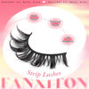 Picture of False Eyelashes Manga Lashes 10 Pairs False Eyelashes Japanese Style D Curl Anime Lashes Natural Cosplay Lashes Natural Look 15 MM Wispy Faux Mink Lashes Full Strip Doll Lashes by FANXITON