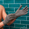 Picture of Temple Spring Exfoliating Glove, Carbonized Rayon Bamboo Exfoliating Body Scrubber, Loofah Exfoliating Washcloth, Shower Scrubber, Body Exfoliator Scrub, Loofa Shower Gloves Bath Sponge - Grey XL