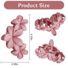 Picture of 4PCS Plumeria Hawaiian Flower Claw Clips - Large Strong Hold Beach Hair Accessories for Thick Hair (Colorful)