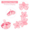 Picture of ANBALA Flower Claw Hawaiian Hair Clip, 4PCS Large Plumeria Hair Clips for Women, Non-Slip Strong Hold Clips for Thick Hair, Beach Hair Accessories (Pink, Gradient White, Dark Pink)