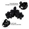 Picture of 4PCS Matte Flower Hair Clips - Non-Slip Large Plumeria Clips for Thick Hair, Strong Hold for Women and Girls (Black)