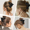 Picture of 4PCS Matte Flower Hair Clips - Non-Slip Large Plumeria Clips for Thick Hair, Strong Hold for Women and Girls (Black)